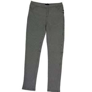 Sanctuary Ladies Houndstooth Black |White Riding Pull On Stretch Pant Size L EUC